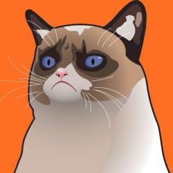 Cartoon Grumpy Cat meme generator