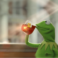 Kermit Drinking Tea meme generator