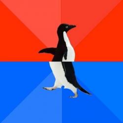Socially Awesome Awkward Penguin meme generator