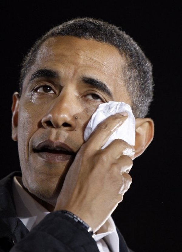 Crying Obama