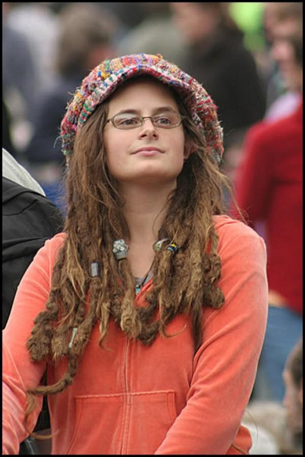 Female College Liberal - Bad Argument Hippie